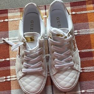 GUESS Gold Accent Quilted Sneakers
